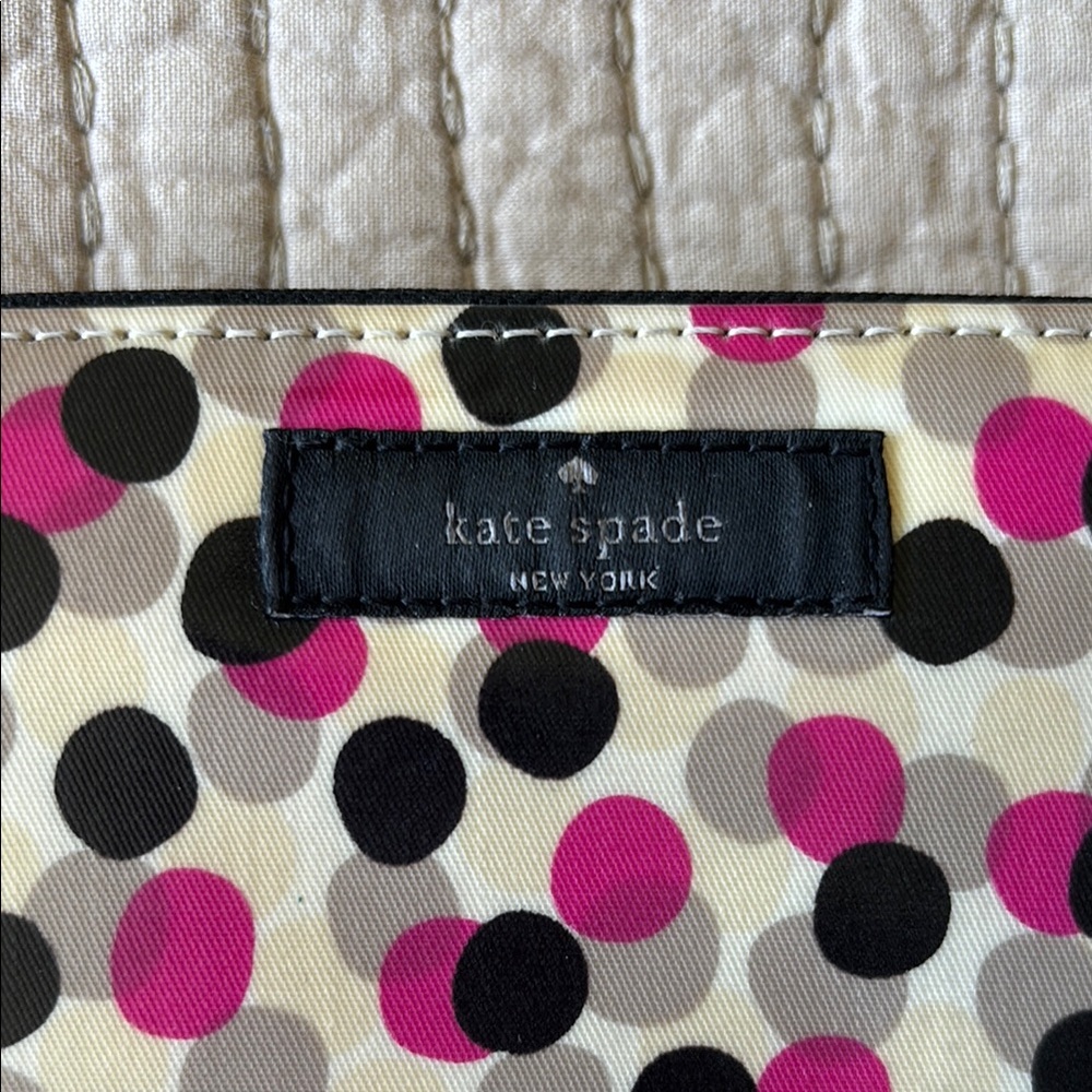 Kate Spade Multicolor Polka Dot Wallet - Pink, Black, Cream - Picture 2 of 4